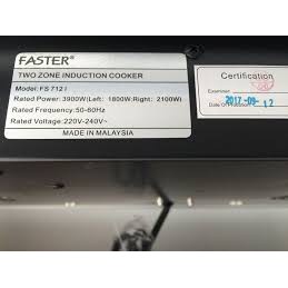 Bếp từ đôi Faster FS 712I Plus Nhập khẩu Malaysia Bảo hành 3 năm