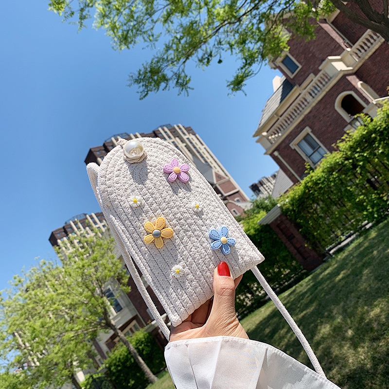Túi đựng điện thoại di động IELGY họa tiết hoa nhỏ xinh xắn thời trang cho nữ
