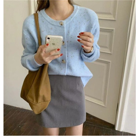 Áo Sweater Cổ Tròn Họa Tiết Chấm Bi Màu Cầu Vồng 2021 Cho Nữ | WebRaoVat - webraovat.net.vn