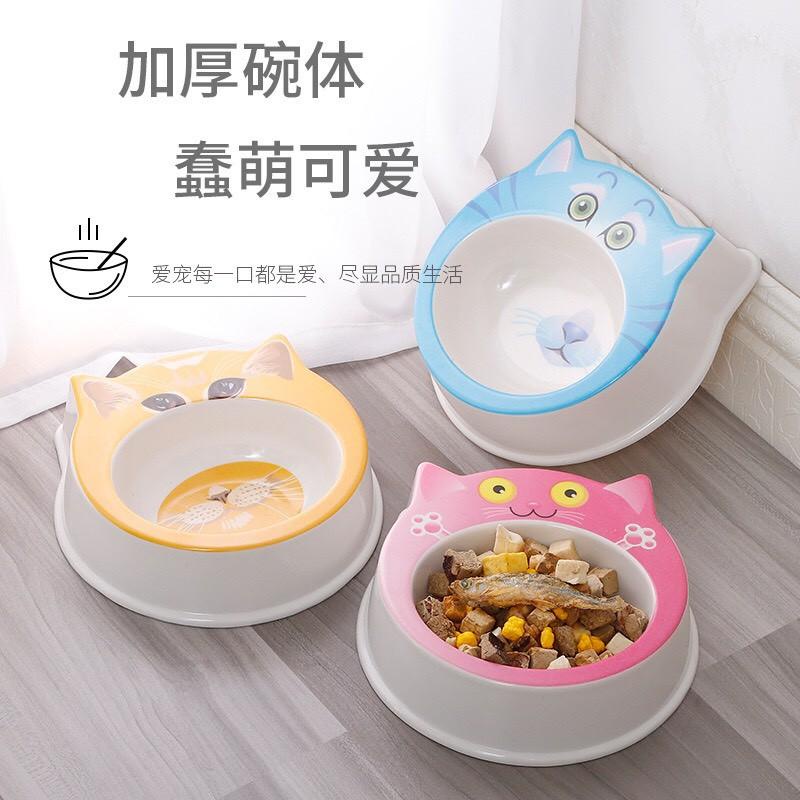 [Cao Cấp ] Bát nhựa đơn hình mặt mèo siêu dày nhiều màu sắc