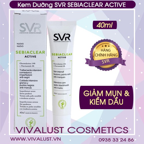 Kem Dưỡng SVR Sebiaclear Active 40ml - Giảm Mụn Và Loại Bỏ Dầu