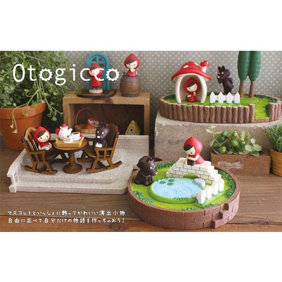 Zakka Decole Nhỏ Hình Nấm Cô Bé Quàng Khăn Đỏ Trang Trí Phong Cảnh Nhật Bản