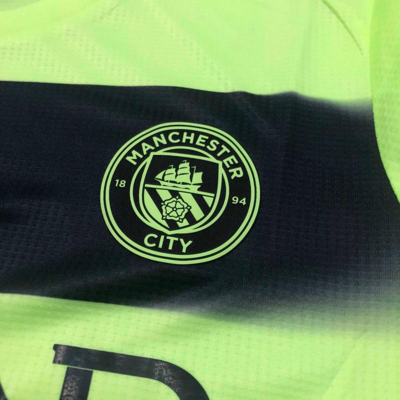 [MỚI VỀ] Bộ Quần Áo Manchester City (Mancity) Xanh Chuối Mới Nhất 2023 Vải Thái - Đồ Đá Banh Nam pp Bởi Be Happy Sport
