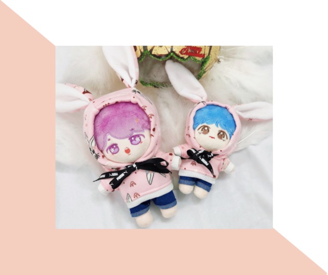 Set hoodie hoạt hìnhcho doll 20 ,Idv,15 cm