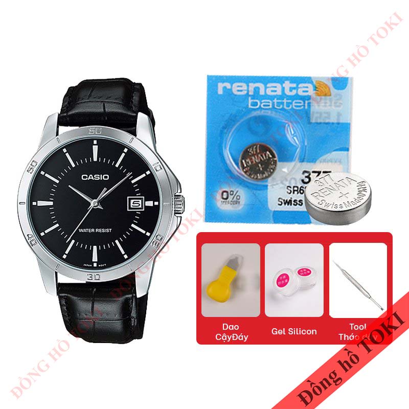 Pin thay đồng hồ đeo tay casio MTP-V004 dây da các màu