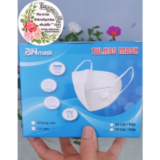 Khẩu trang y tế tw n95 có van đạt chuẩn - hộp 10 cái