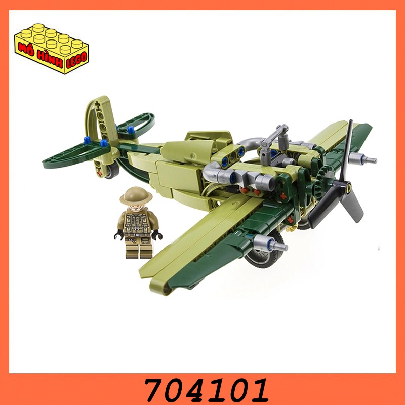 Đồ chơi xếp hình lego giá rẻ Sembo block mô hình các loại máy bay chiến đấu cánh quạt chiến tranh thế giới