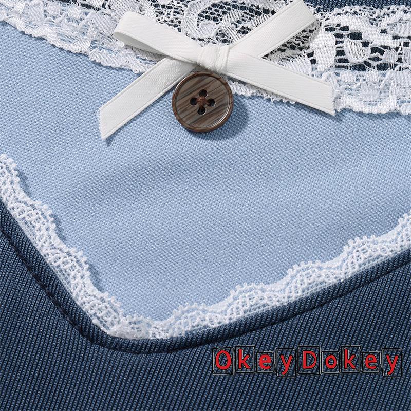 Áo Sơ Mi Dài Tay Phối Ren Phong Cách Đường Phố Cho Nữ