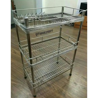 KỆ CHÉN ĐỨNG 3 TẦNG INOX ĐẶC 304 CAO CẤP (Đủ SIZE )