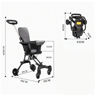 XE ĐẨY CHO BÉ, TẶNG KÈM MIẾNG LÓT ĐỆM, Xe đẩy gấp gọn cho bé đi du lịch , siêu thị gọn nhẹ VBABY 520 giá rẻ