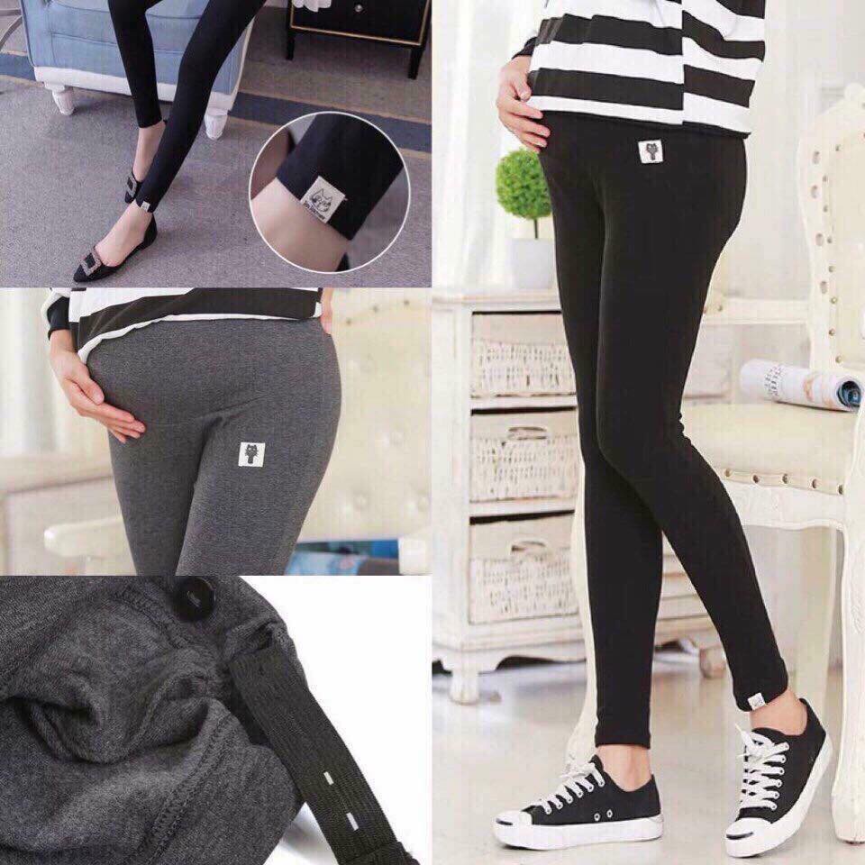 [60-85kg] Quần BẦU Legging Len mèo Bigsize Co Giãn Siêu Thoải Mái ( cạp trơn ko đáp)