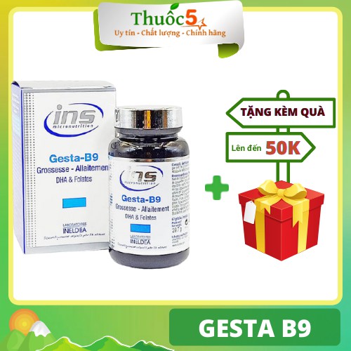 [GIÁ GỐC] Gesta B9 bổ sung omega, DHA cho bà bầu hộp 60 viên