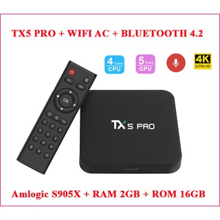 Android Tivi Box Tanix TX5 Pro - RAM 2GB - ROM 16GB - Bluetooth 4.2 - WIFI AC