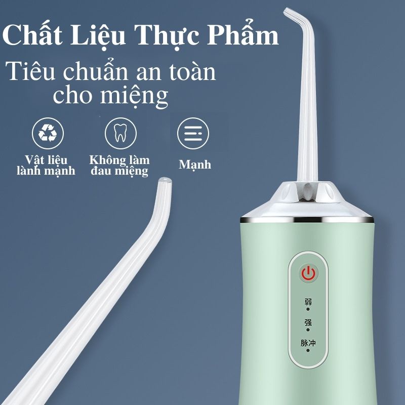 Máy tăm nước cầm tay Oral Irrigator vệ sinh răng miệng công nghệ Châu Âu - 3 chế độ xịt