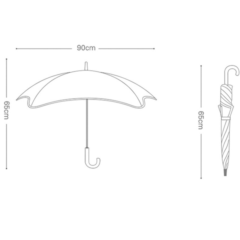 Dù Che Mưa Nắng Tay Cầm Dài Bằng Nhựa Màu Đen Họa Tiết Hoạt Hình Sáng Tạo Cho Trẻ Em