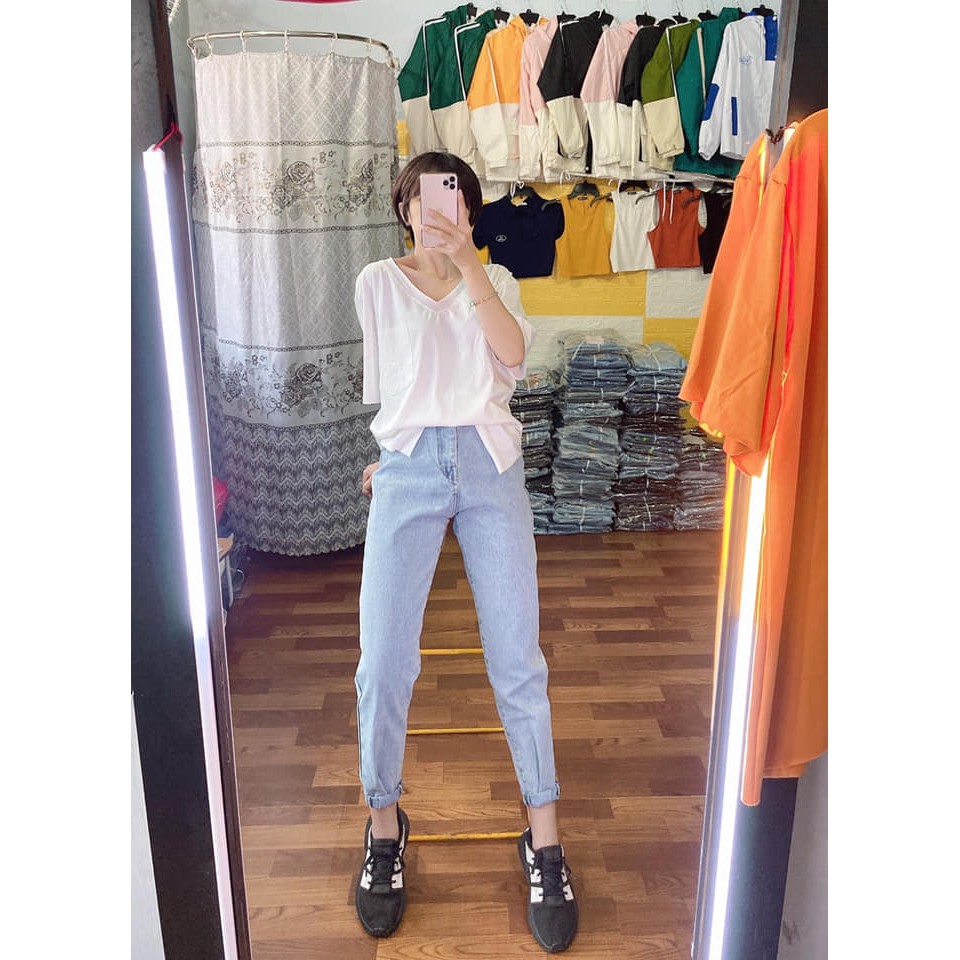 [ DỮ THẦN!!! ] QUẦN BAGGY JEAN NỮ CAO CẤP JEANGIARE.VN MÀU XANH LƯNG CAO CỰC HOT