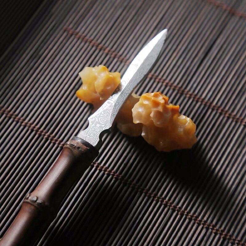 Kim trà tách bánh Phổ Nhĩ - có nắp đặp.