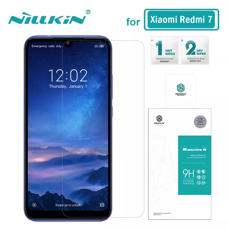 Kính cường lực Nillkin Amazing 9H trong suốt cho Xiaomi Redmi 7 Redmi7 - Chống bám vân tay(Tặng kèm dán bảo vệ Camera)