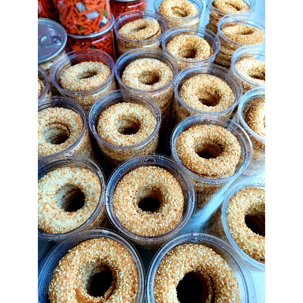 🥯 Bánh vòng mè bơ sữa ( Hộp pet 250gr )🥯