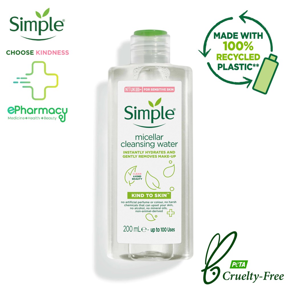 Simple Nước Tẩy Trang Micellar Cleansing Water 200ml