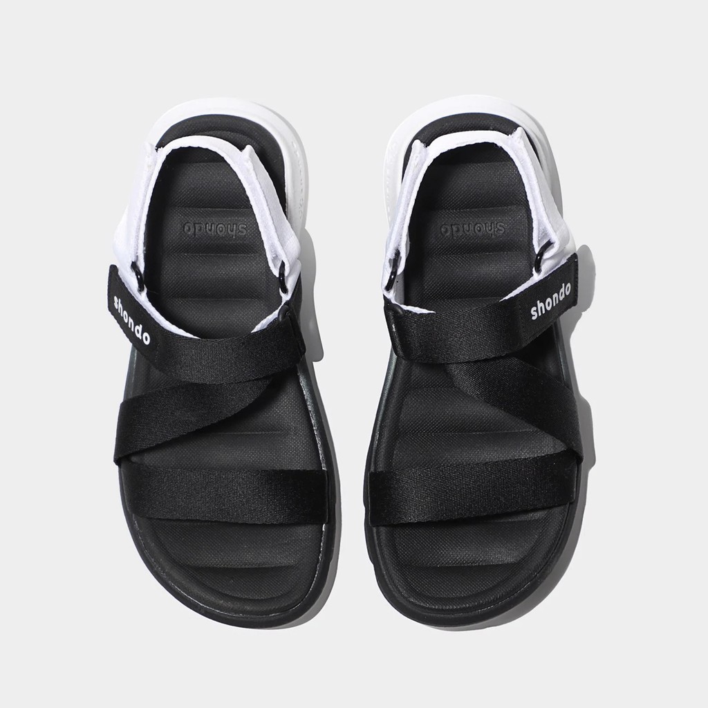 Giày Sandals Shondo F6 Sport ombre đế 2 màu đen trắng F6S0110