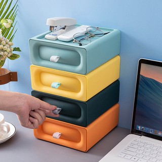 Hộp ngăn kéo đa năng thời trang 4 màu hình vuông dùng để đựng đồ và bảo quản đồ vật trong nhà, trang sức, văn phòng phẩm