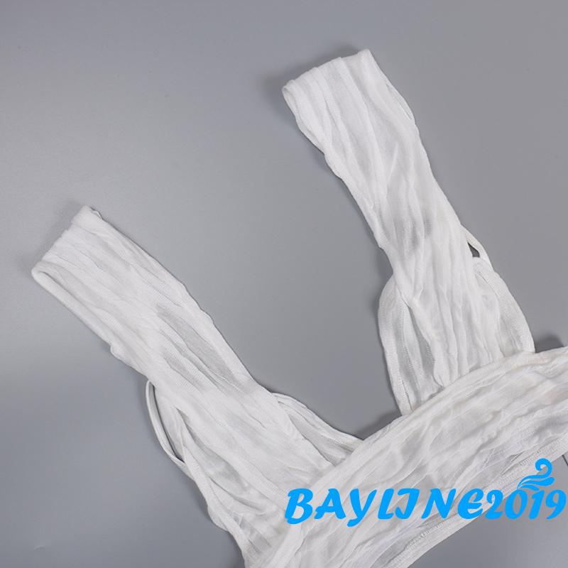 Bay-Women 2Pcs Summer Outfits, Sleeveless Deep V Neck Pleated Tank Tops + Split Mini Skirt Set