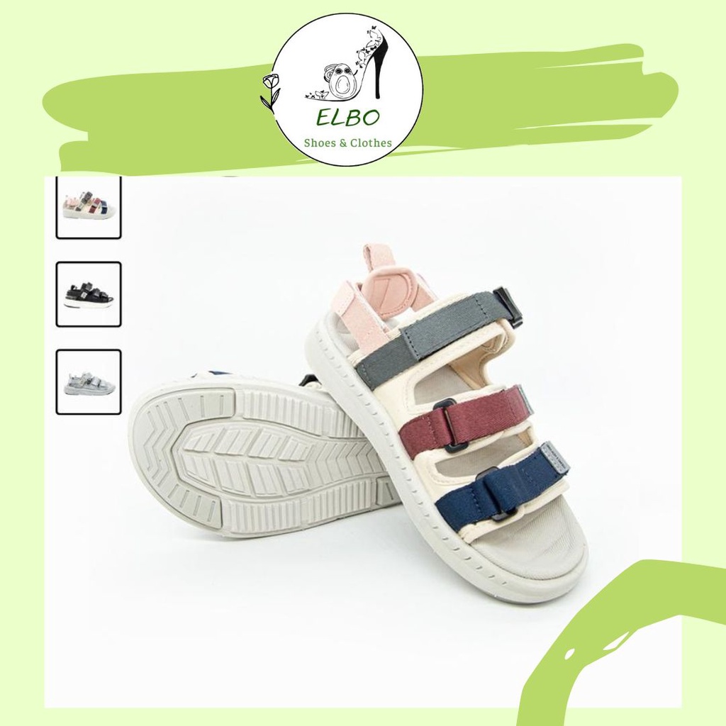 Sandal nam, nữ dép quai hậu 3 quai màu đen, cầu vồng, xám size 36-43 hàng VNXK [elbo.store]