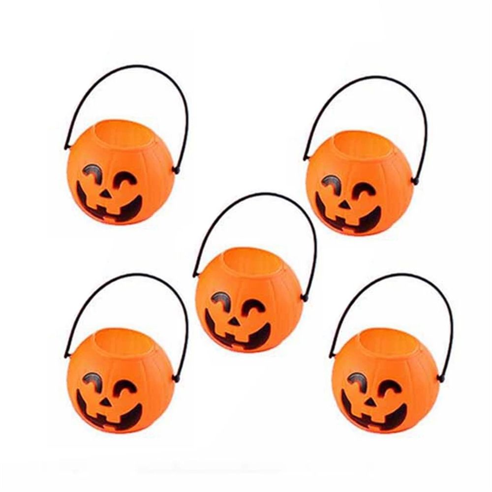 Hộp đựng kẹo bằng nhựa hình bí ngô dễ thương cho bé dịp Halloween