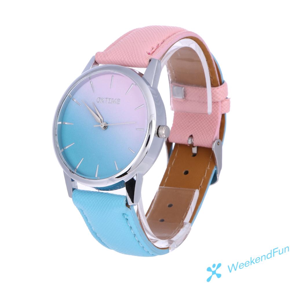 Đồng Hồ Nữ Dây Da 2 Màu
