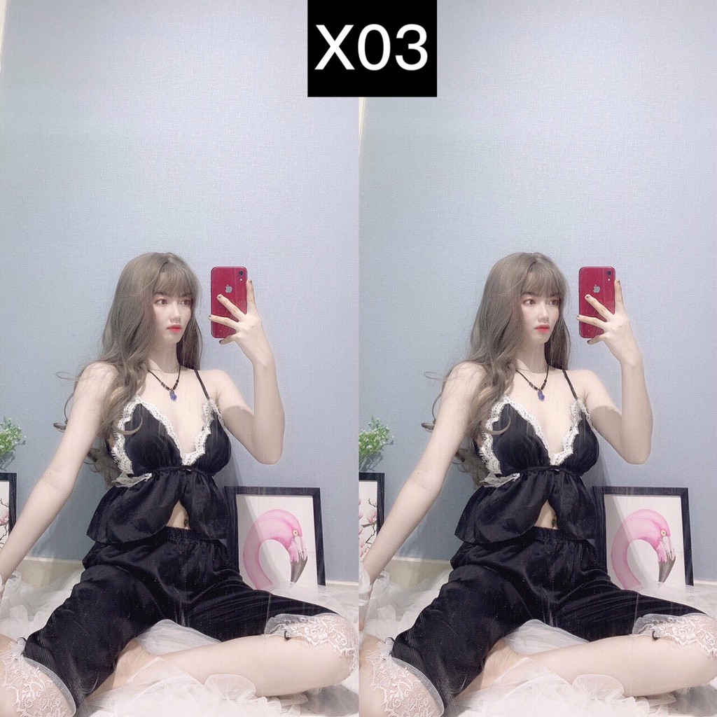 Set Bộ Mặc Nhà HotGirl Thiết Kế Độc Lạ Cực Tôn Dáng Lụa Cao Cấp Lên Form Siêu Đẹp-Kèm Hình Thật