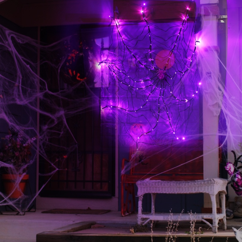 Dây Đèn Led Hình Lưới Nhện Trang Trí Halloween