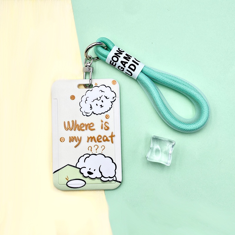 Ốp Điện Thoại Họa Tiết Hoạt Hình Dễ Thương Có Dây Đeo Và Ngăn Đựng Thẻ Cho Học Sinh