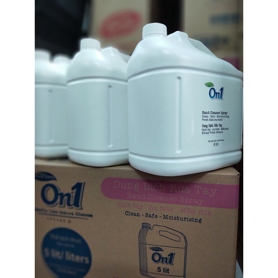 HOẢ TỐC GIAO NHANH SIÊU RẺ 🚚 Dung Dịch Rửa Tay Khô On1 5 Lít cồn sát khuẩn - dạng lỏng phun sương xịt khuẩn Can 5l