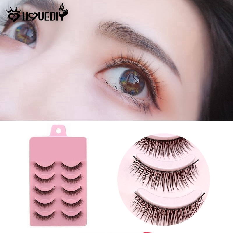 Set 5 Cặp Lông Mi Giả 3D Dày Và Dài Tự Nhiên Handmade