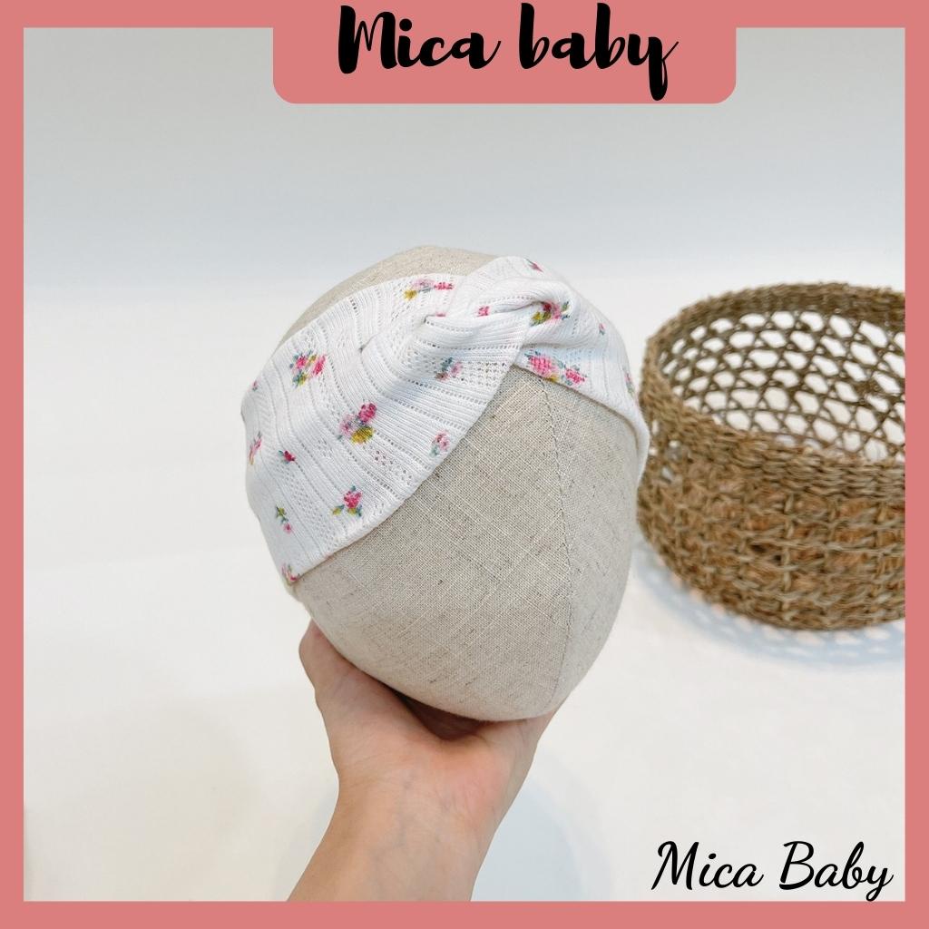 Băng đô mềm mại thoáng khí bản xoắn buộc cuộn dễ thương cho bé Mica baby BD03
