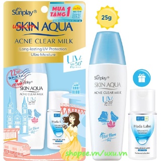 Sữa Chống Nắng 25G Sunplay Skin Aqua Acne Clear SPF 50+ PA++++ Dưỡng Da Ngừa Mụn, Với uxu.vn Tất Cả Là Chính Hãng.