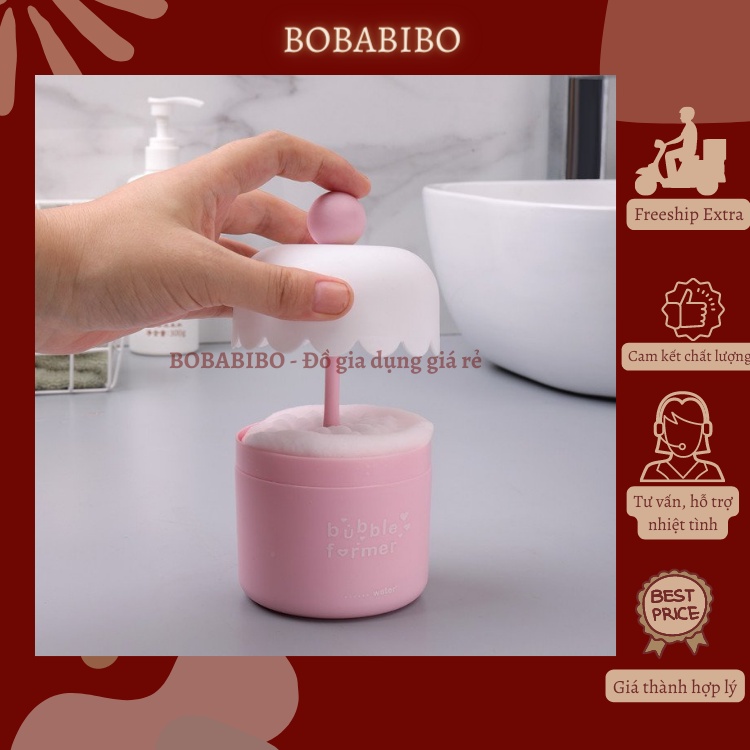 Dụng Cụ Tạo Bọt Sữa Rửa Mặt, Cốc Tạo Bọt Bông Sữa Rửa Mặt Hình Quả Trứng Đáng Yêu Bobabibo