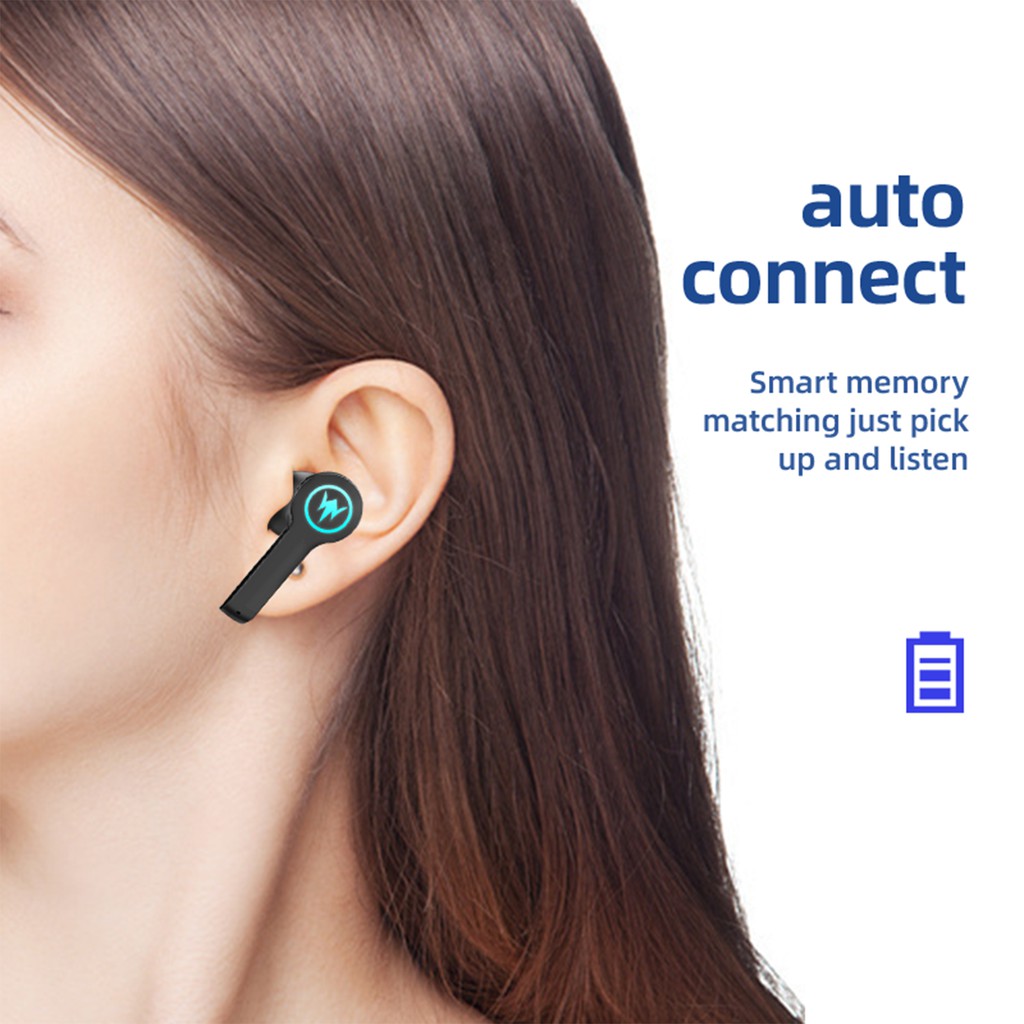 Tai Nghe Nhét Tai Hel + Bluetooth 5.0 Không Dây Điều Khiển Cảm Ứng Âm Thanh Stereo Cho Điện Thoại Di Động