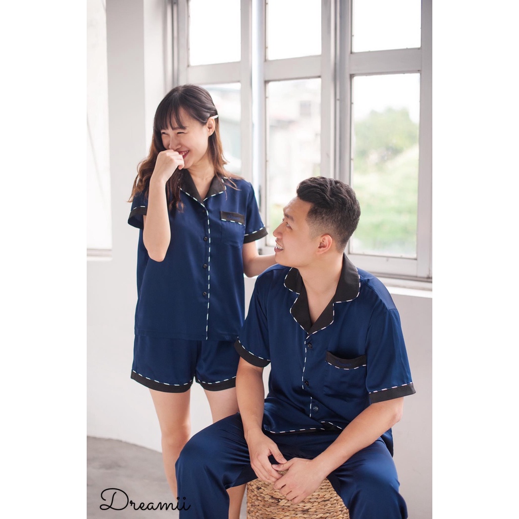 Bộ ngủ nam phối cổ Saint set dài tay