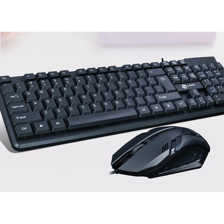 Bộ bàn phím chuột quang có dây Limeide T13 6 nút dùng cho máy tính pc laptop văn phòng chơi game youngcityshop 30.000