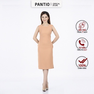 Đầm dạo phố chất liệu thô không tay dáng suông FDP52579- PANTIO