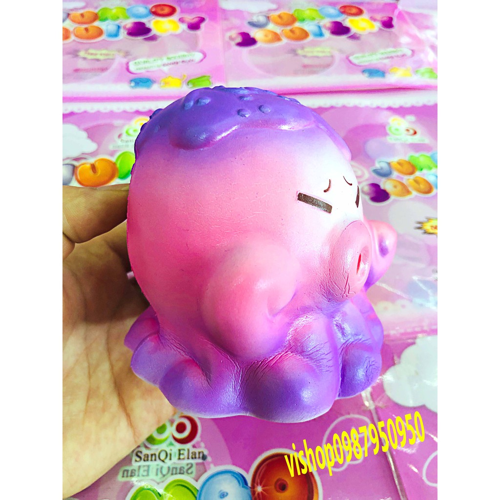 (rẻ vô đối) Squishy bạch tuộc mồm lỗ kèm bao bì chính hãng chậm tăng