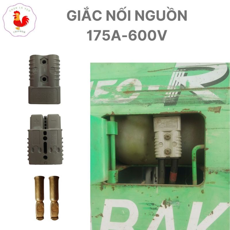 Giắc nối bình 175A 600V Anderson dành cho xe nâng điện - Hàng Đài Loan