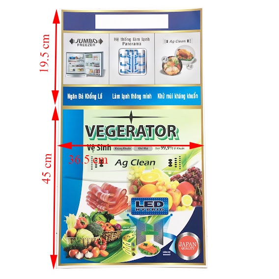 [SẴN HÀNG] Miếng dán tủ lạnh không thương hiệu [IN ĐẸP, SẮC NÉT] tem dán tủ lạnh không nhãn