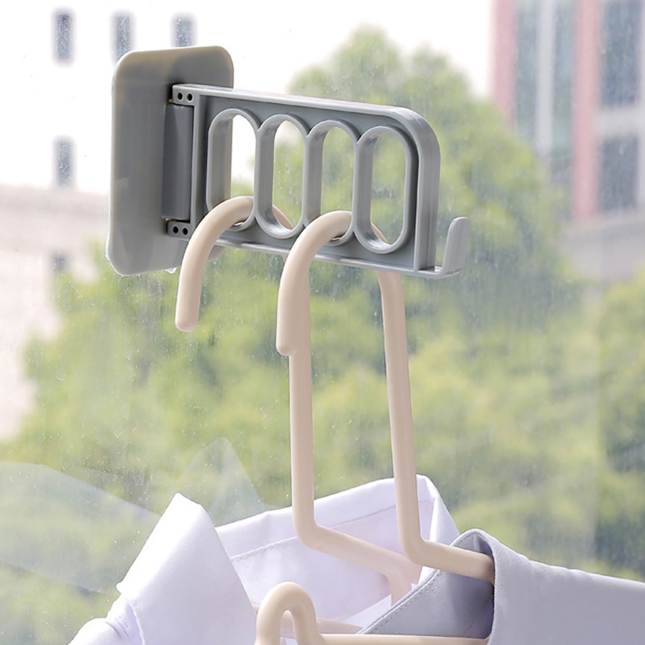 Móc dán tường chia nhiều ô treo móc quần áo tiện lợi
