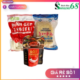 [Tokbokki] COMBO Bánh Gạo Tokbokki Dạng Thỏi chế biến Chả cá & 230gr Sốt