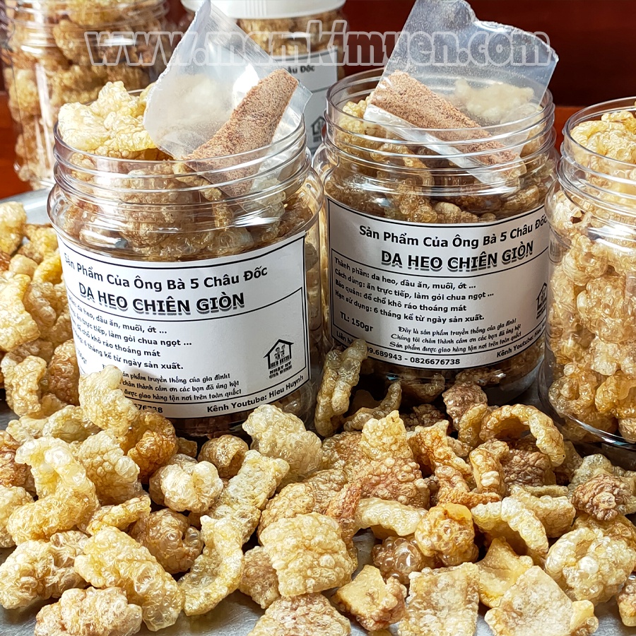 150gr Da Heo Chiên Giòn Tặng Thêm Muối Ớt Xay Nhuyễn Món Ăn Vặt Thơm Ngon