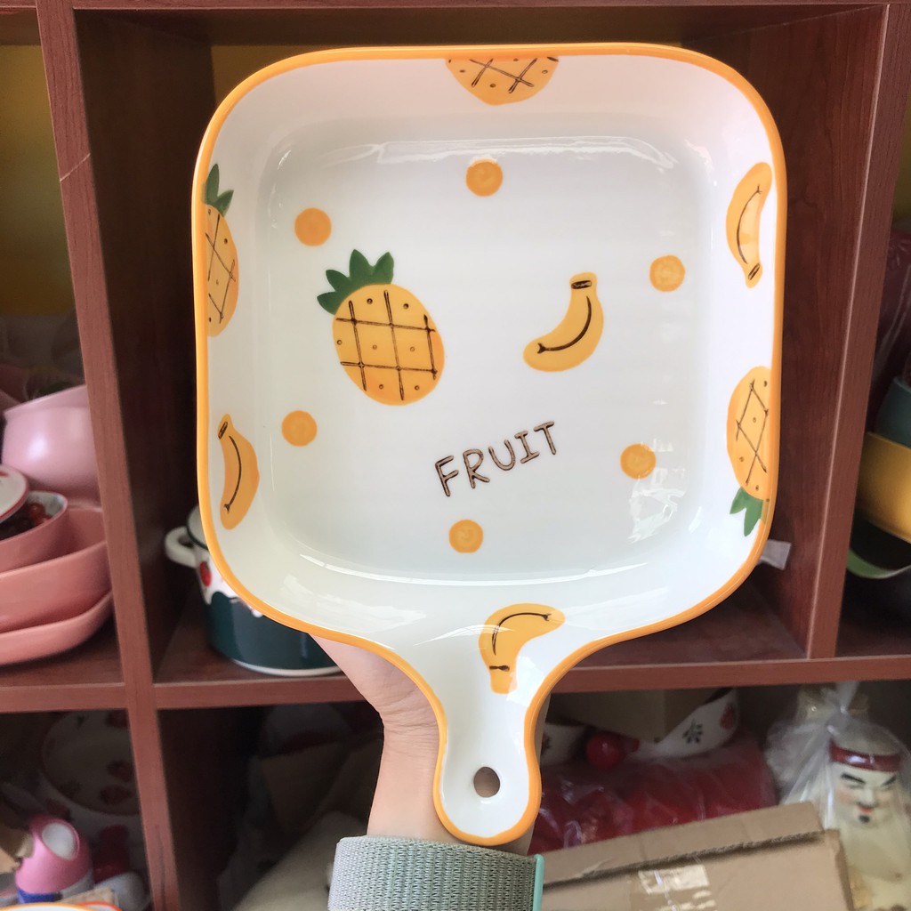 Chén Dĩa Dễ Thương Đĩa Sứ Set Bát Đĩa Decor Bát Ăn Cơm Chén Sứ Trái Dứa Đẹp S07