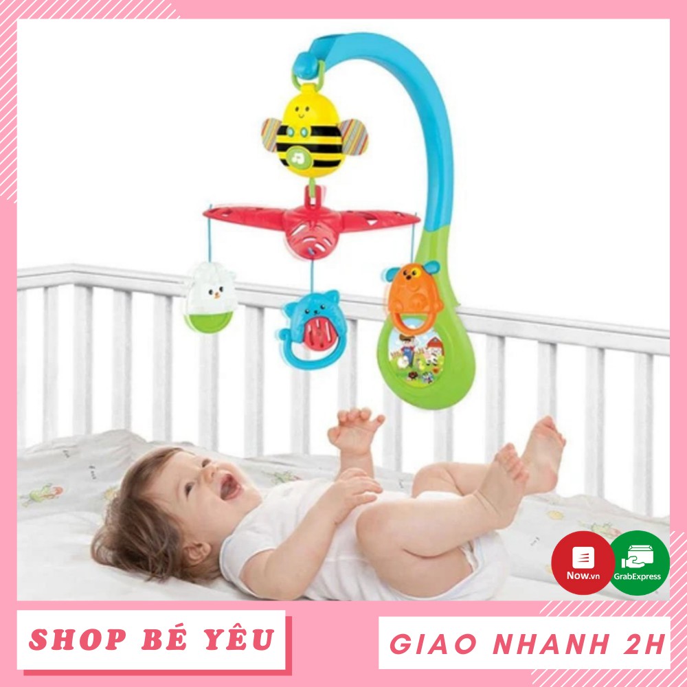 Treo cũi cho bé  𝑭𝒓𝒆𝒆𝒔𝒉𝒊𝒑  Treo cũi hình động vật có nhạc Winfun 0856 chính hãng